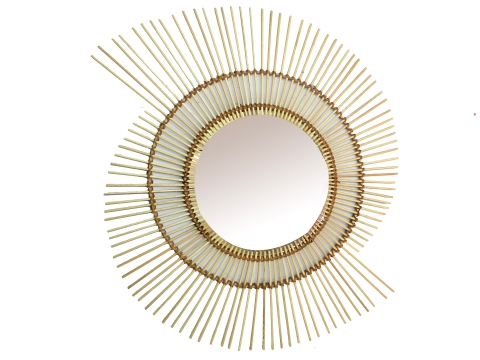 Bamboo decor mirror